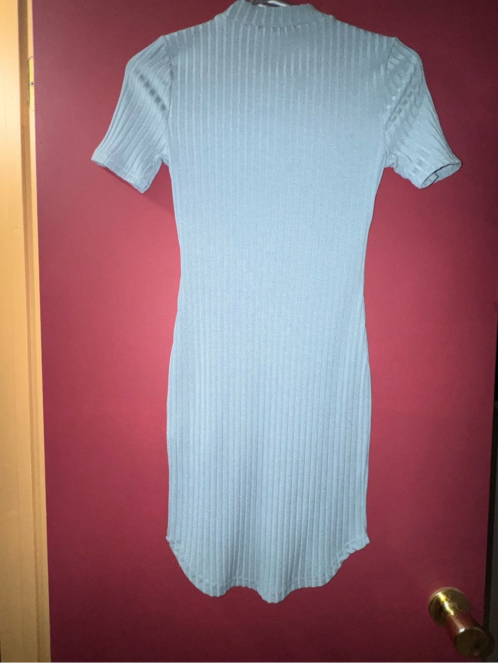 Forever 21 Light Blue Ribbed Midi Dress